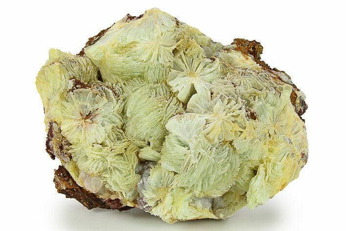 Green, Bladed Prehnite Crystals with Quartz - Morocco #292276